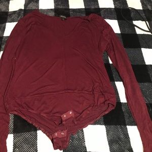 Burgundy onesie